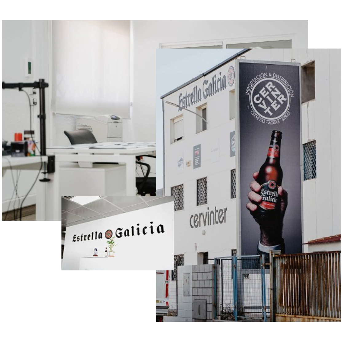 Collage Cervinter - Estrella Galicia oficinas