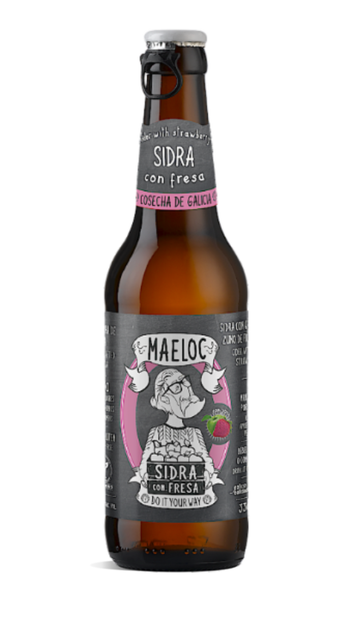 Botella Sidra con fresa Maeloc